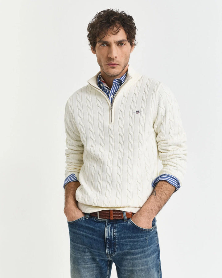 GANT Cotton Cable Half Zip/Pulover 8050603