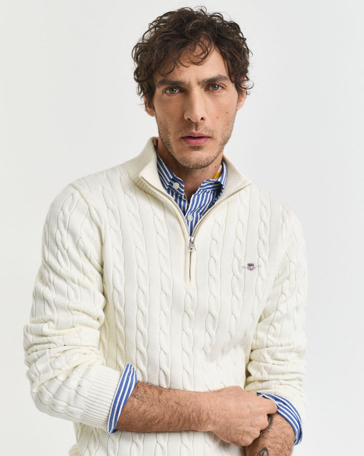 GANT Cotton Cable Half Zip/Pulover 8050603