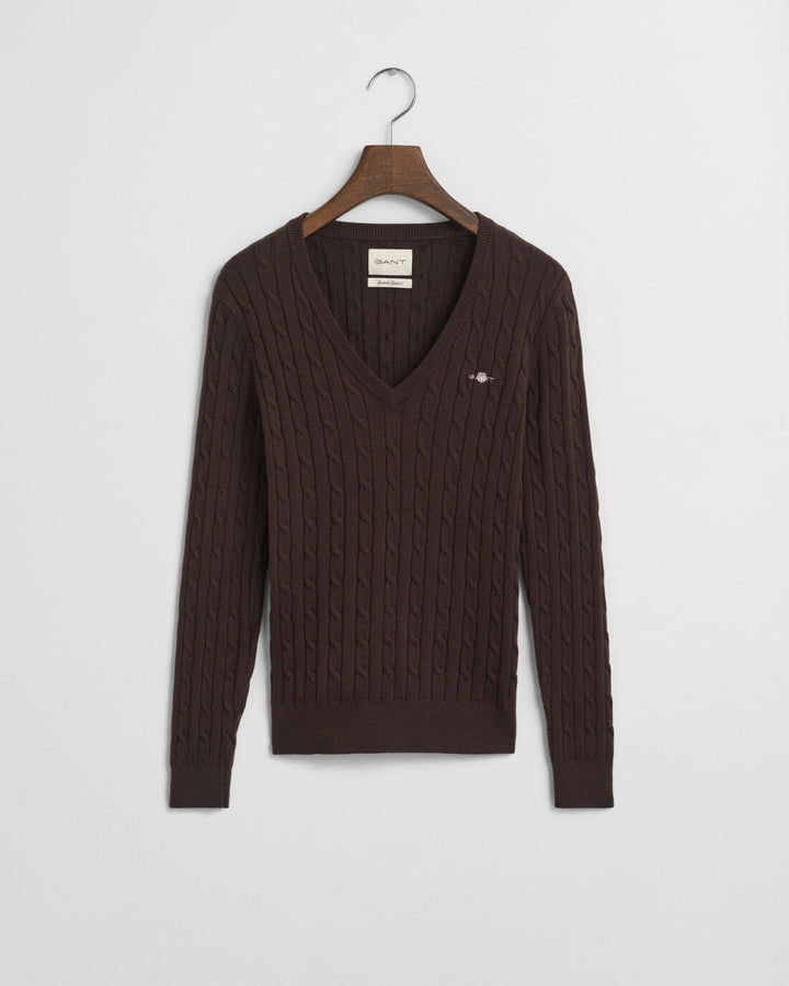 GANT Stretch Cotton Cable V-Neck/Pulover 4800101