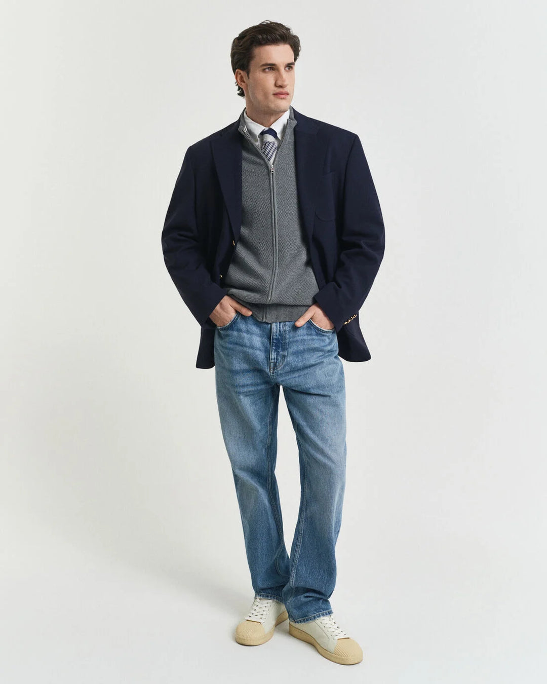GANT Cotton Pique Zip Cardigan/Pulover 8040524