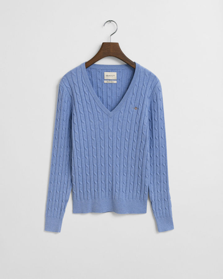 GANT Stretch Cotton Cable V-Neck/Pulover 4800101