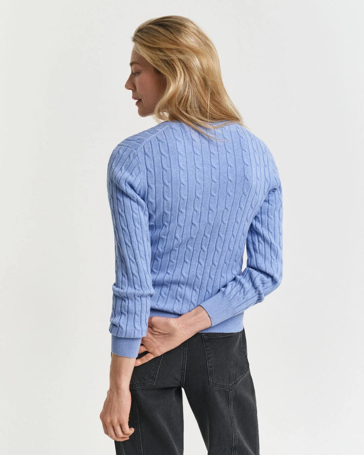GANT Stretch Cotton Cable V-Neck/Pulover 4800101