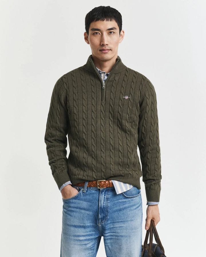 GANT Cotton Cable Half Zip/Pulover 8050603