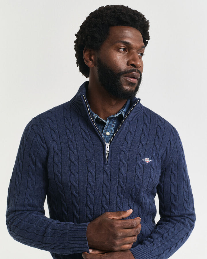 GANT Cotton Cable Half Zip/Pulover 8050603