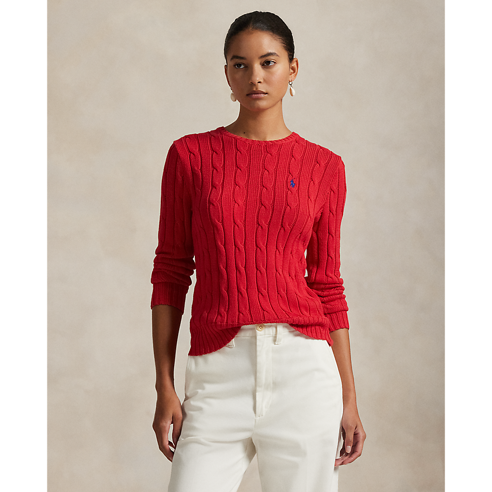PRL Cable-Knit Cotton Crewneck Jumper/Pulover 211971869019