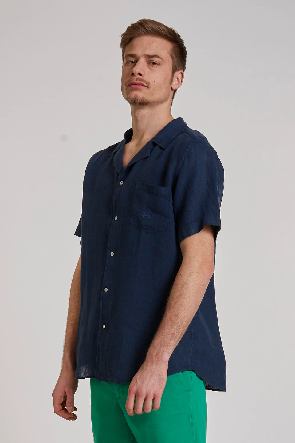LA MARTINA  shirt s/s light linen TMC013TL319/Košulja