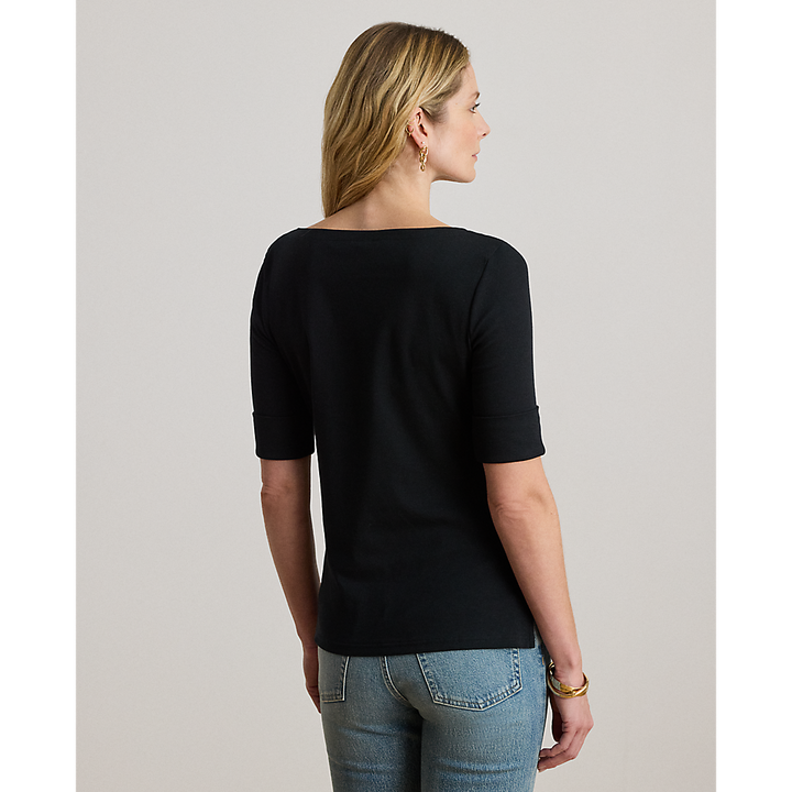 LRL Stretch Cotton Boatneck Tee/Majica 200654963001