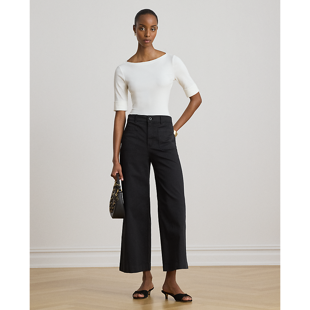 LRL Stretch Cotton Boatneck Tee/Majica 200654963007