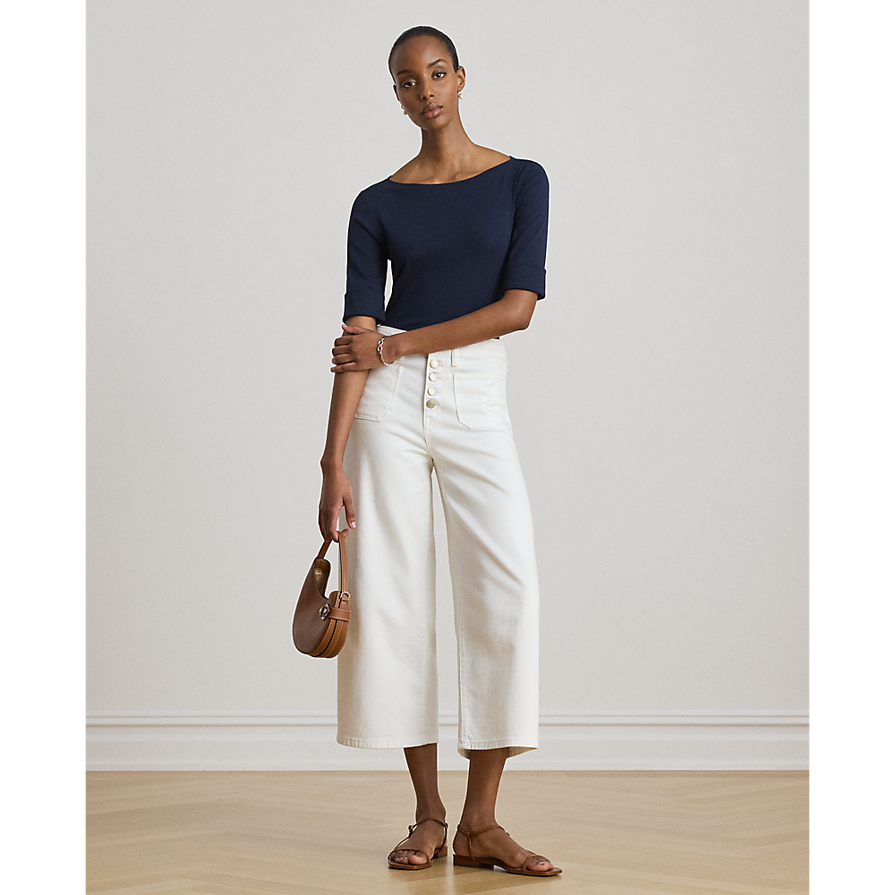 LRL Stretch Cotton Boatneck Tee/Majica 200654963079