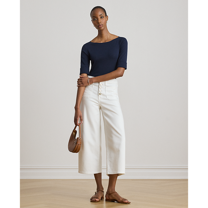LRL Stretch Cotton Boatneck Tee/Majica 200654963079