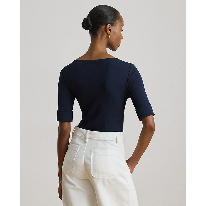 LRL Stretch Cotton Boatneck Tee/Majica 200654963079