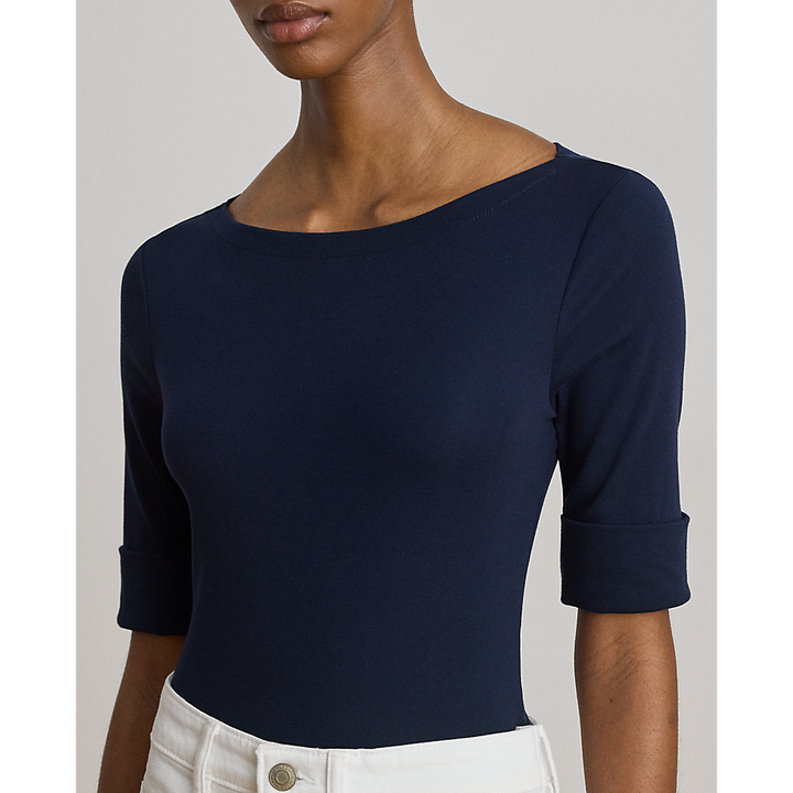 LRL Stretch Cotton Boatneck Tee/Majica 200654963079