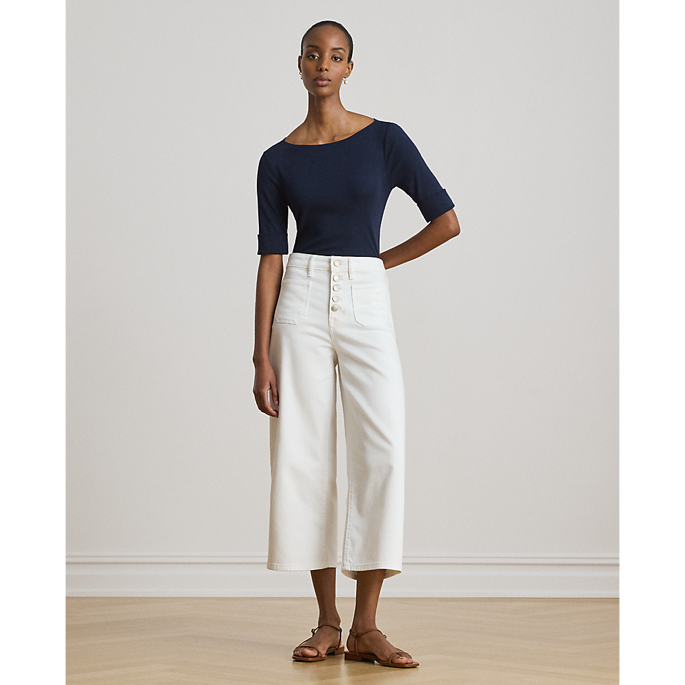 LRL Stretch Cotton Boatneck Tee/Majica 200654963079