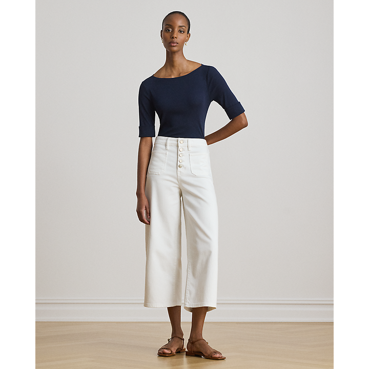 LRL Stretch Cotton Boatneck Tee/Majica 200654963079