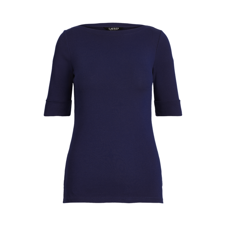 LRL Stretch Cotton Boatneck Tee/Majica 200654963079