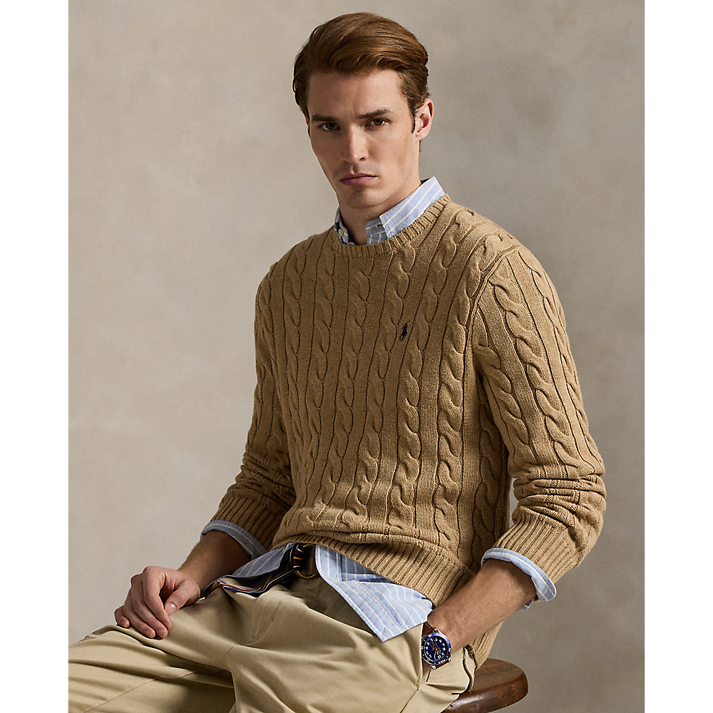 PRL Cable-Knit Cotton Sweater/Pulover 710775885014