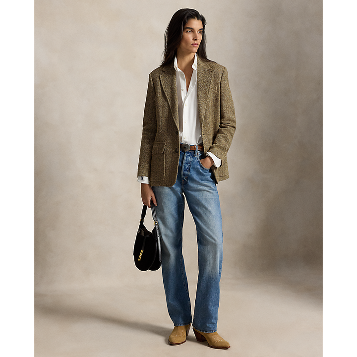PRL Single-Breasted Herringbone Blazer /Sako 211891070001