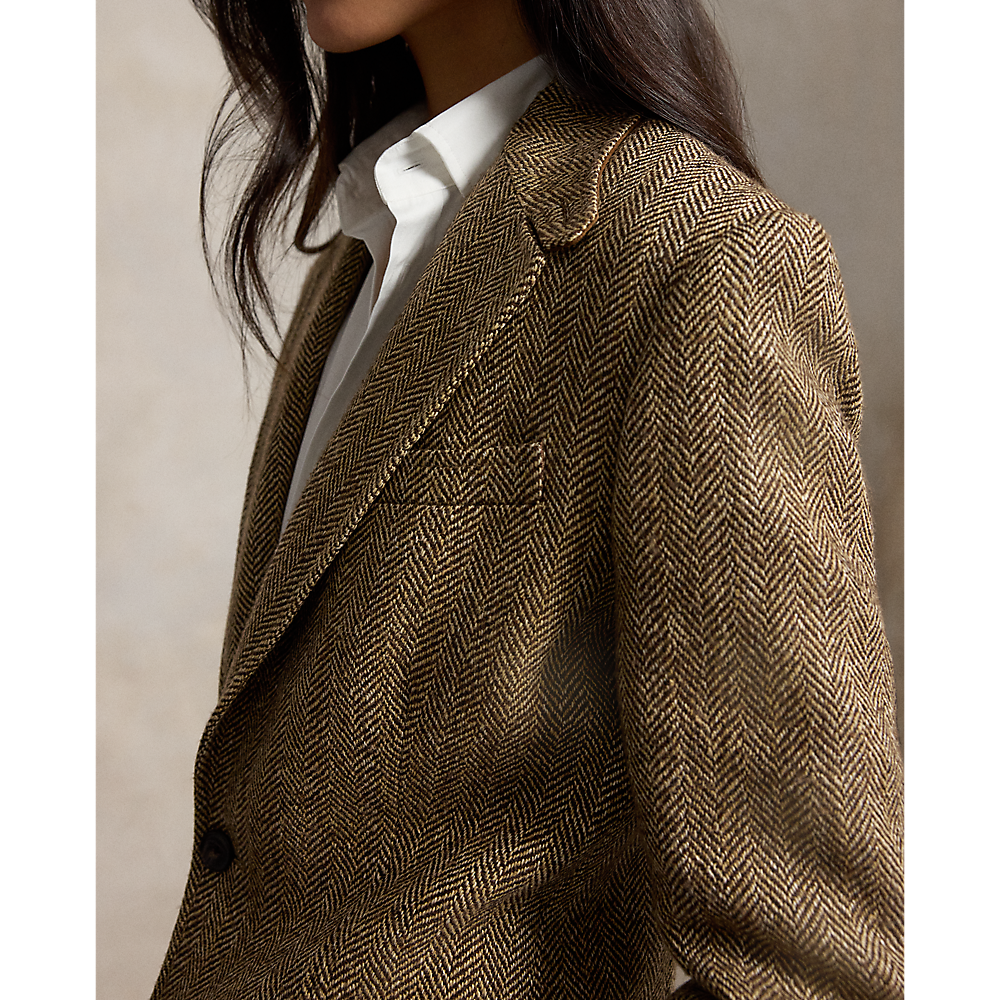 PRL Single-Breasted Herringbone Blazer /Sako 211891070001