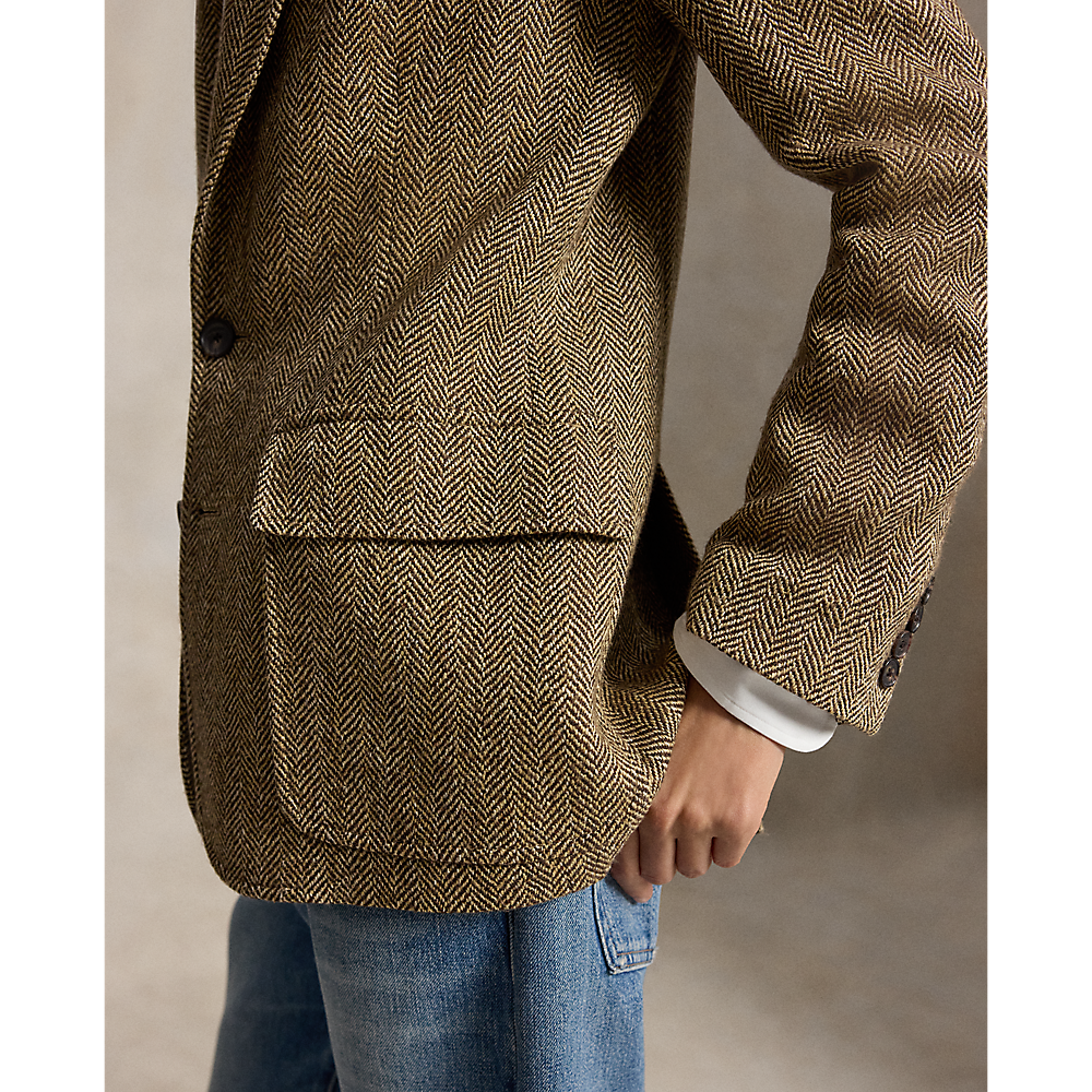 PRL Single-Breasted Herringbone Blazer /Sako 211891070001