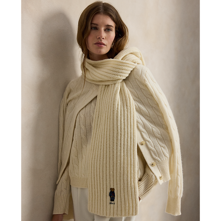 PRL Polo Bear Rib-Knit Scarf/Šal 455931877001