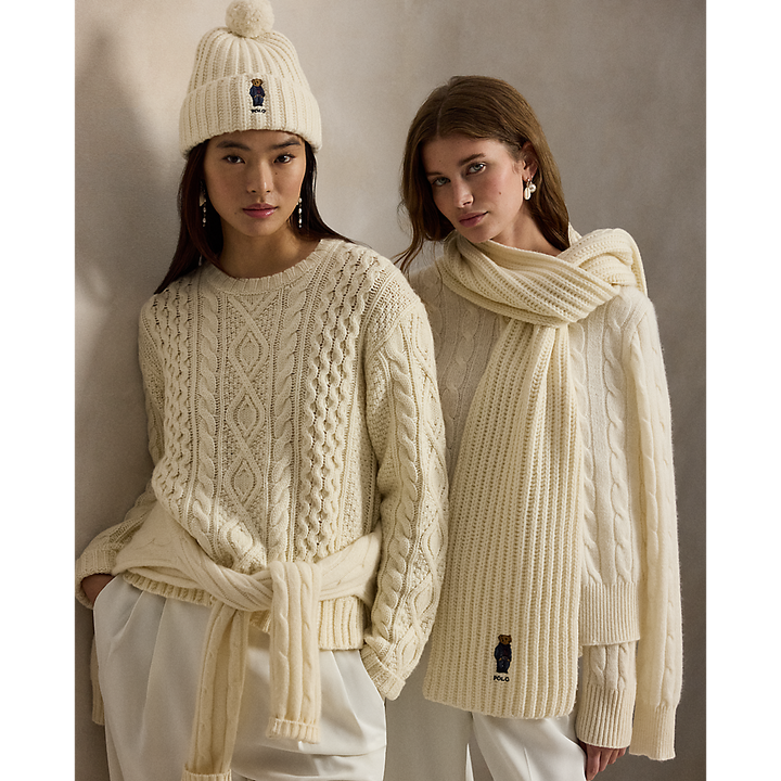 PRL Polo Bear Rib-Knit Scarf/Šal 455931877001