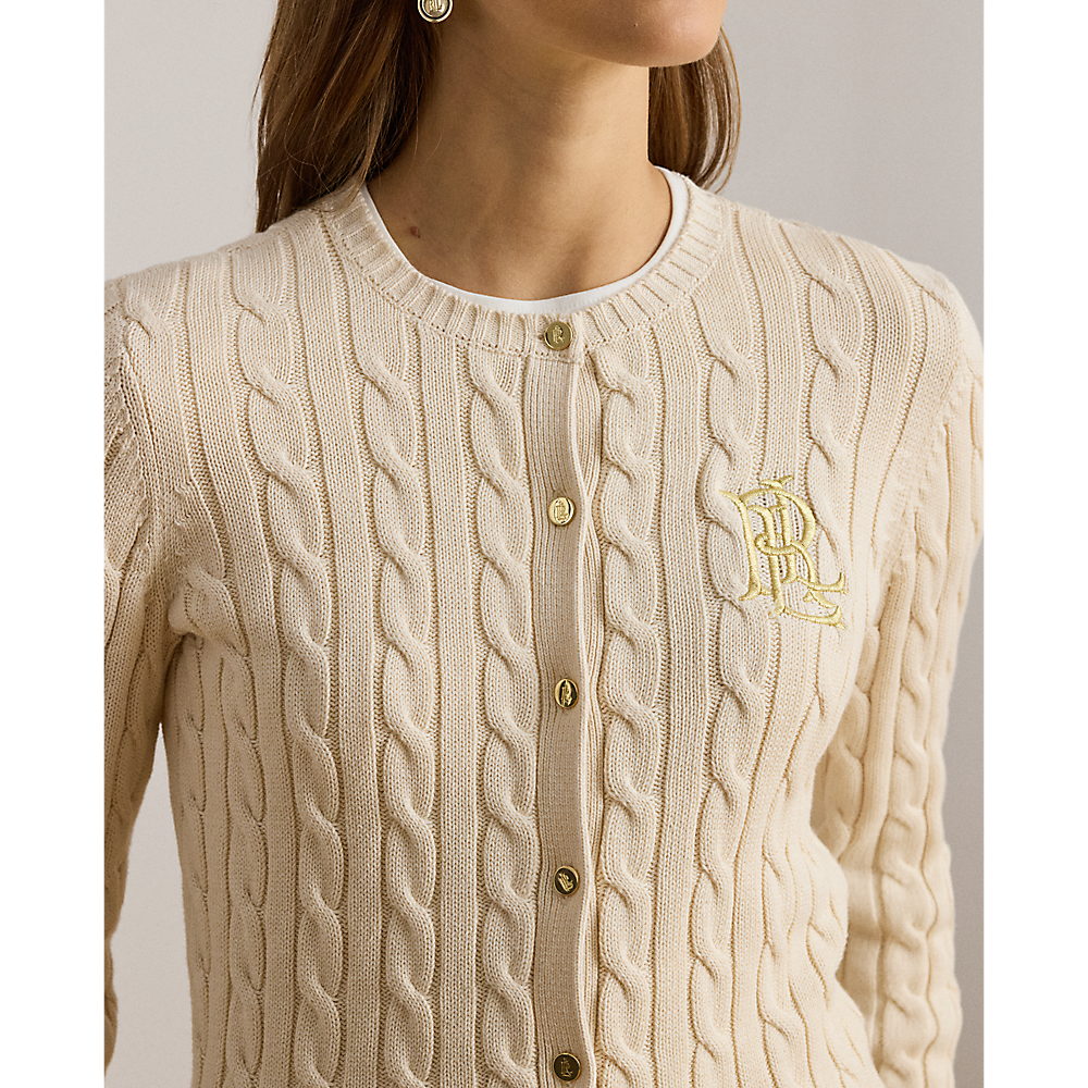 LRL Cable-Knit Cotton Cardigan/Pulover 200932225001