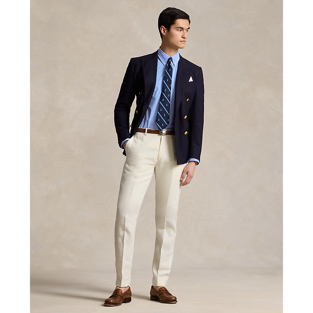 PRL Custom Fit Striped Stretch Poplin Shirt/Košulja 710929346001