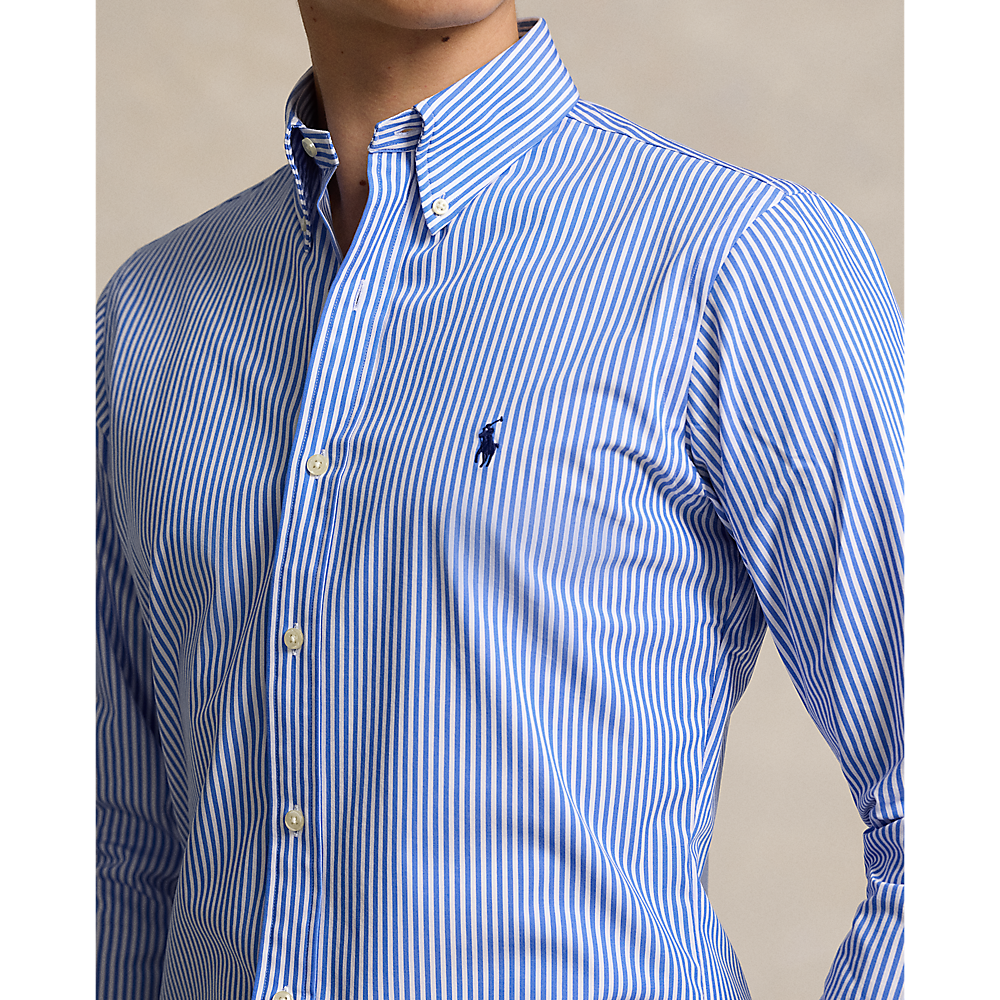 PRL Custom Fit Striped Stretch Poplin Shirt/Košulja 710929346001