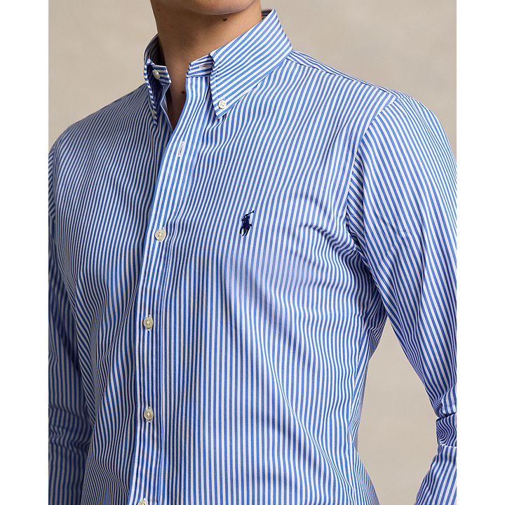 PRL Custom Fit Striped Stretch Poplin Shirt/Košulja 710929346001