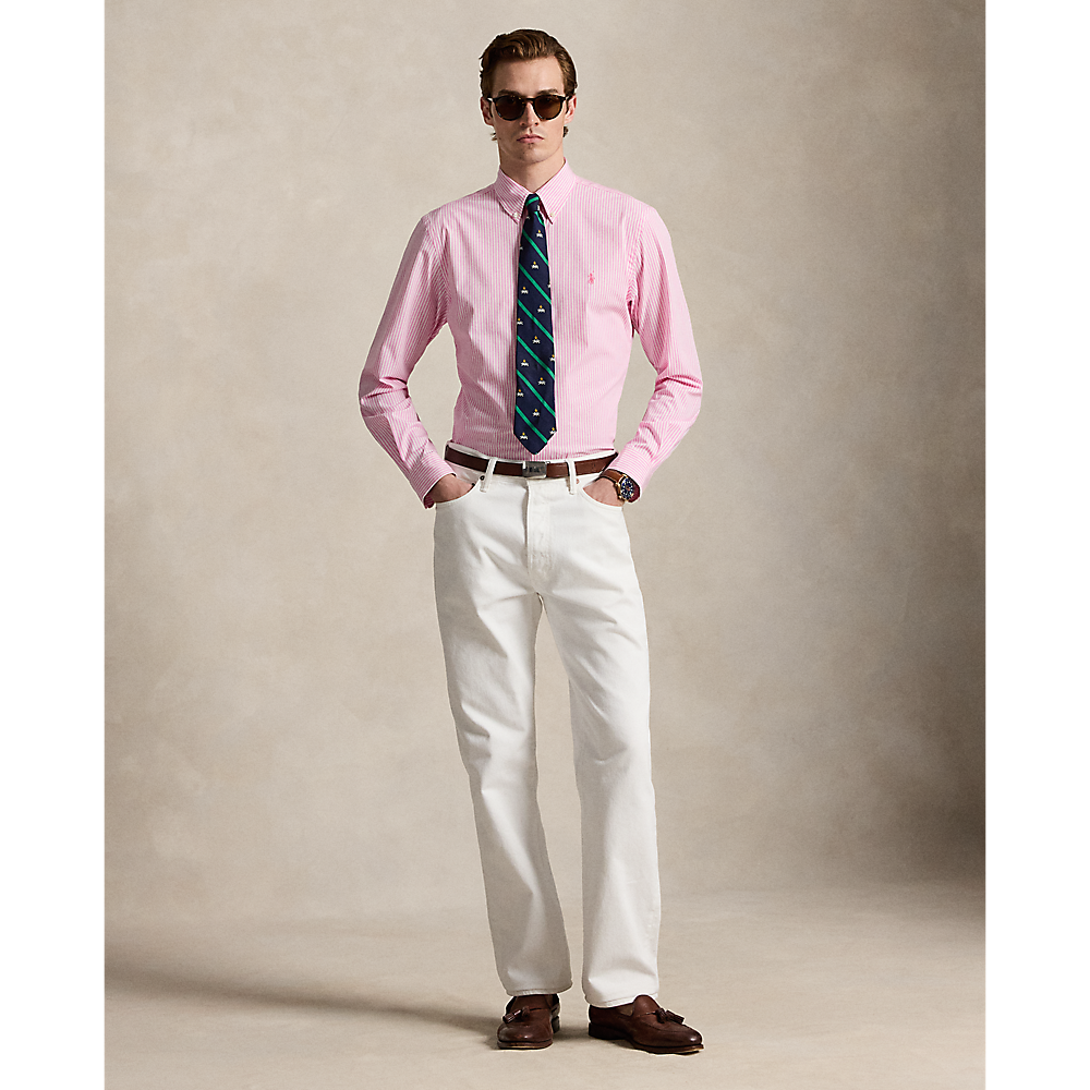 PRL Custom Fit Striped Stretch Poplin Shirt/Košulja 710929346002
