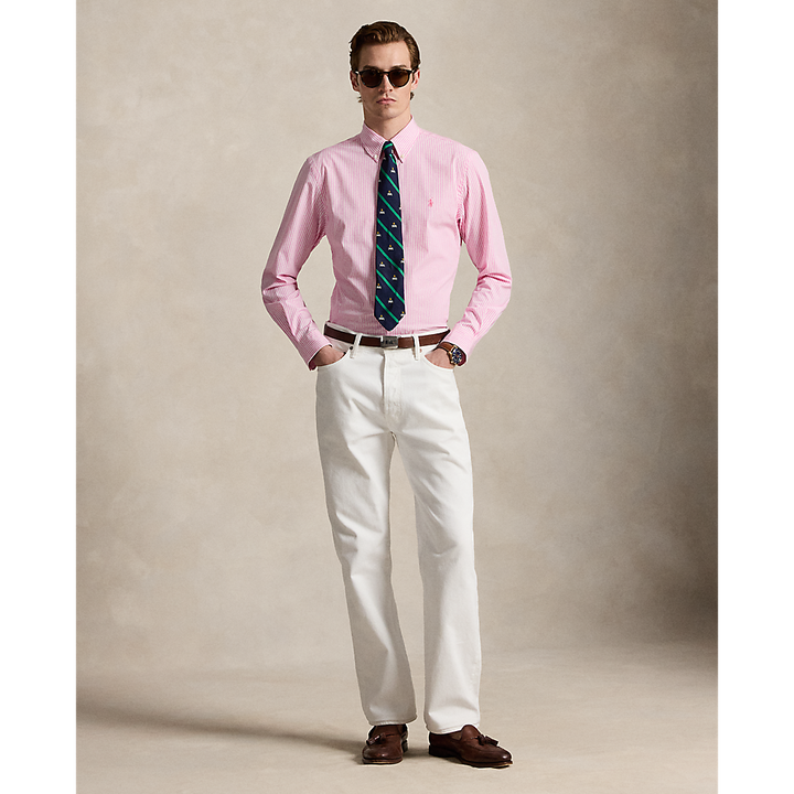 PRL Custom Fit Striped Stretch Poplin Shirt/Košulja 710929346002