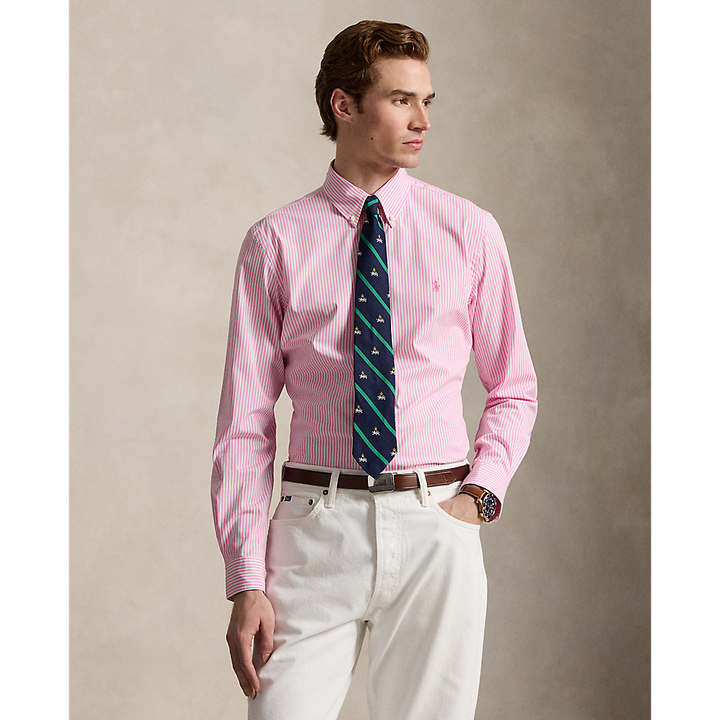PRL Custom Fit Striped Stretch Poplin Shirt/Košulja 710929346002