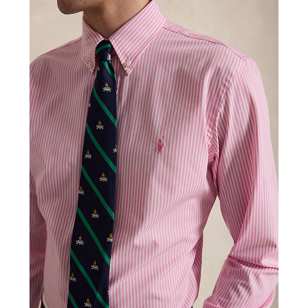 PRL Custom Fit Striped Stretch Poplin Shirt/Košulja 710929346002