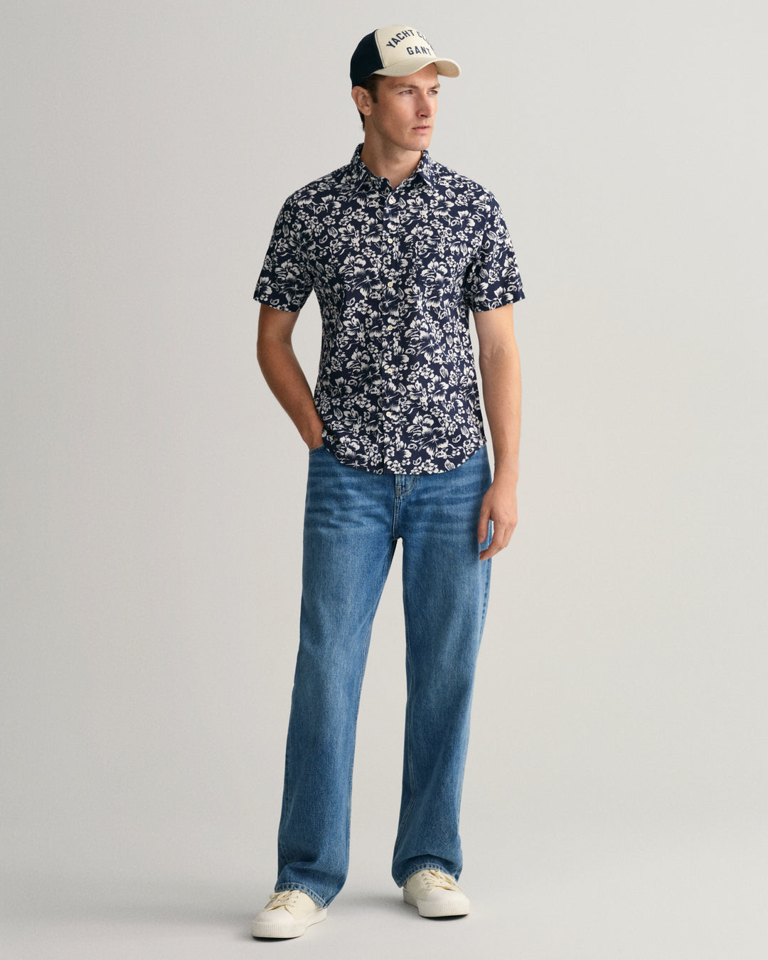 GANT Regular Floral Cotton Linen Ss Shirt/Košulja 3230071