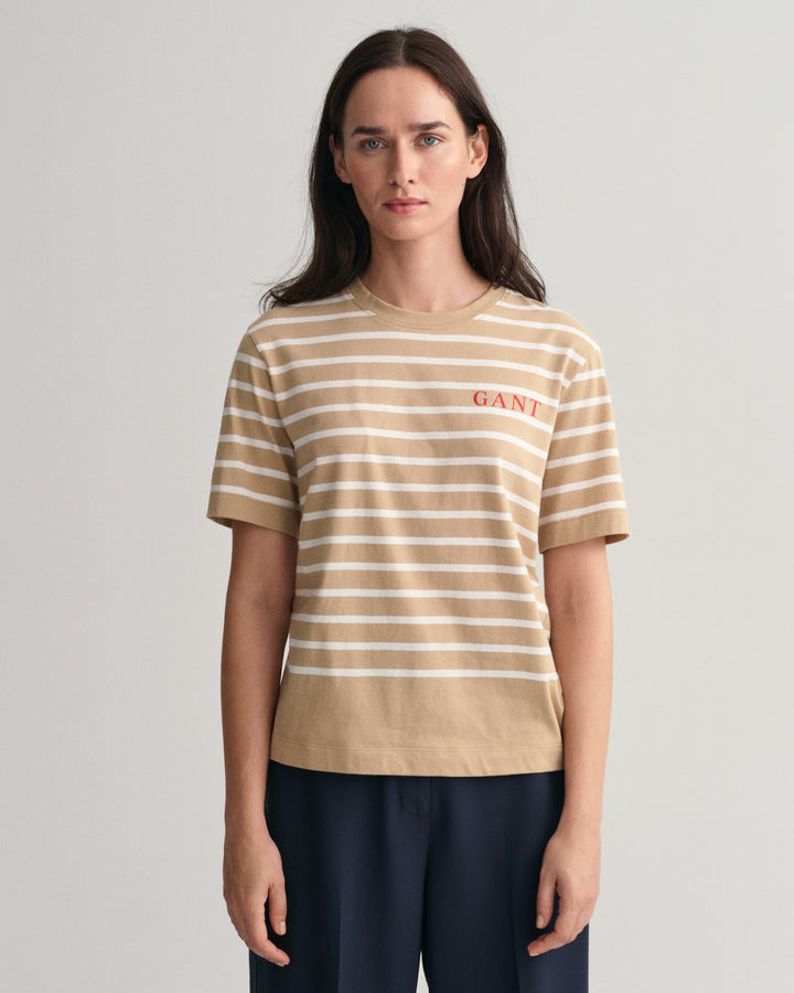 GANT Logo Striped Ss T-Shirt/Majica 4200261
