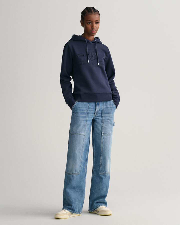 GANT Reg Tonal Shield Hoodie/Duks 4203648