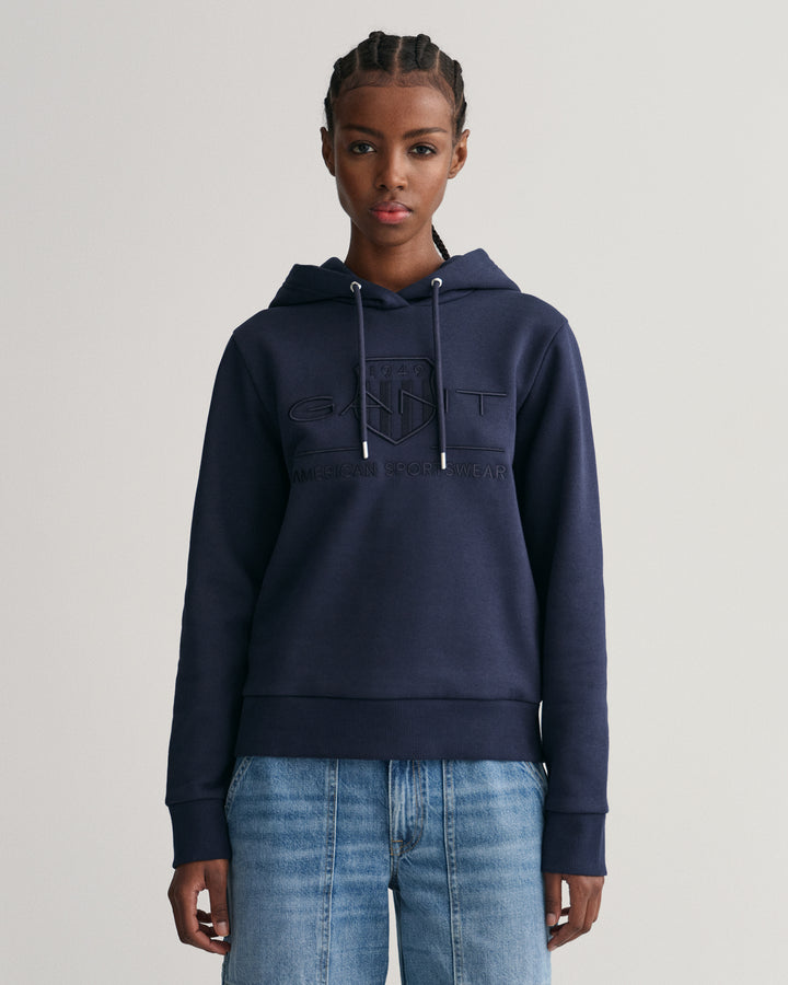 GANT Reg Tonal Shield Hoodie/Duks 4203648
