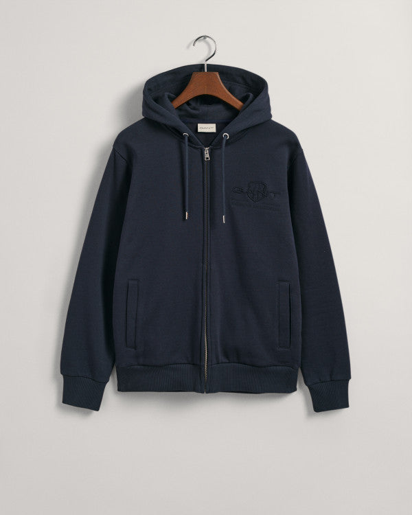 GANT Reg Tonal Shield Full Zip Hoodie /Duks 2037021