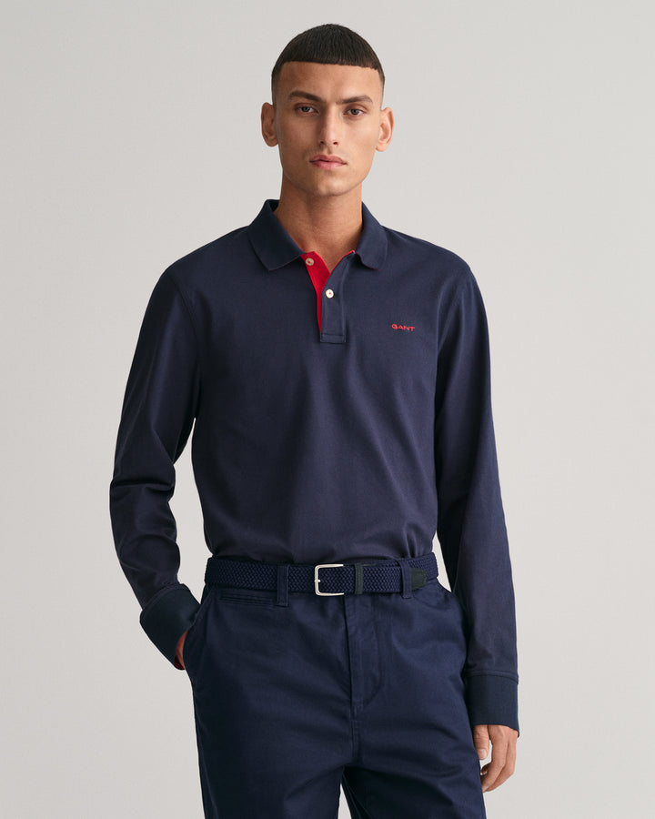 GANT Reg Contrast Pique Ls Rugger /Polo Majica 2065004