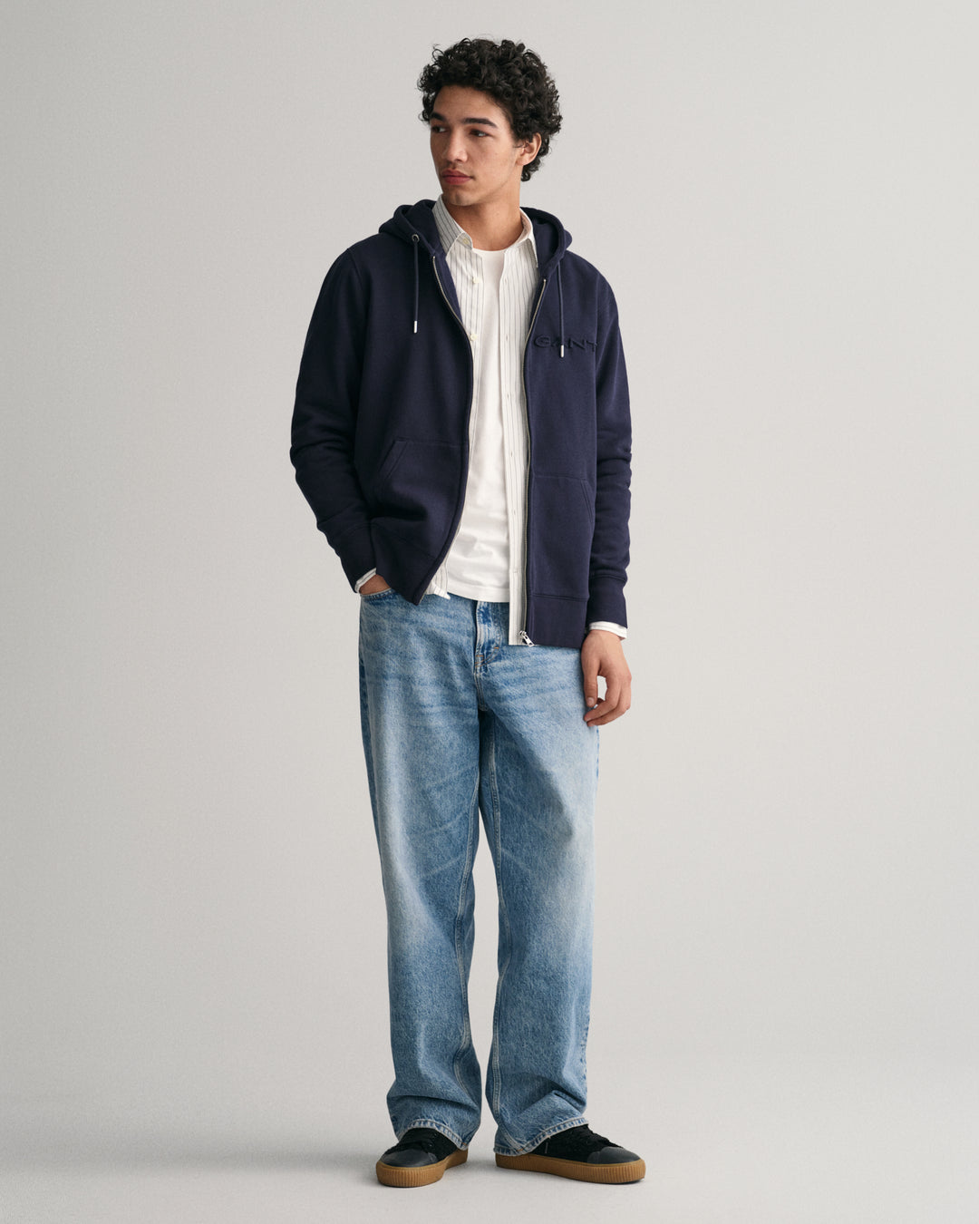 GANT Embossed Full Zip Hoodie/Duks 2068024