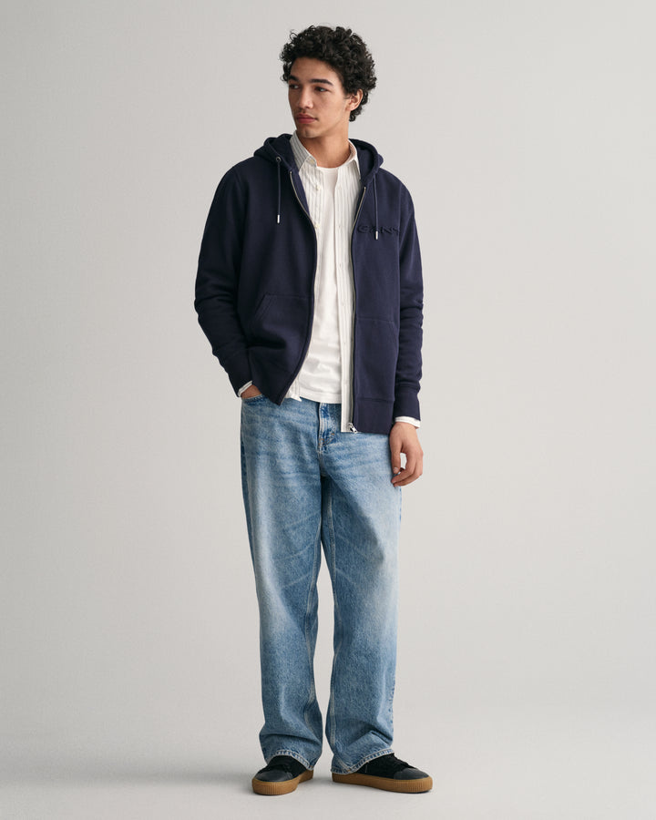 GANT Embossed Full Zip Hoodie/Duks 2068024