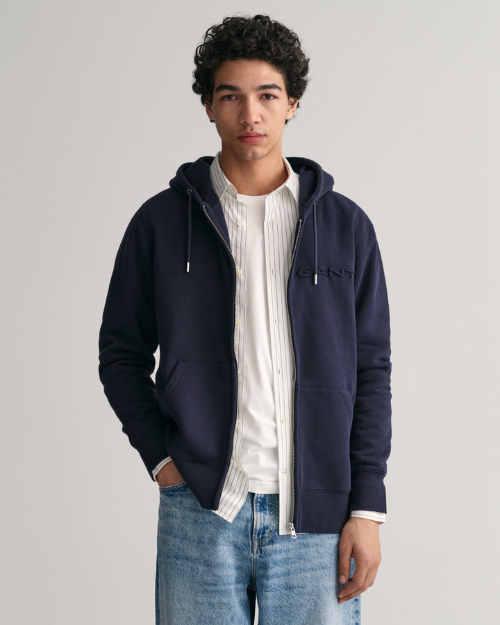 GANT Embossed Full Zip Hoodie/Duks 2068024