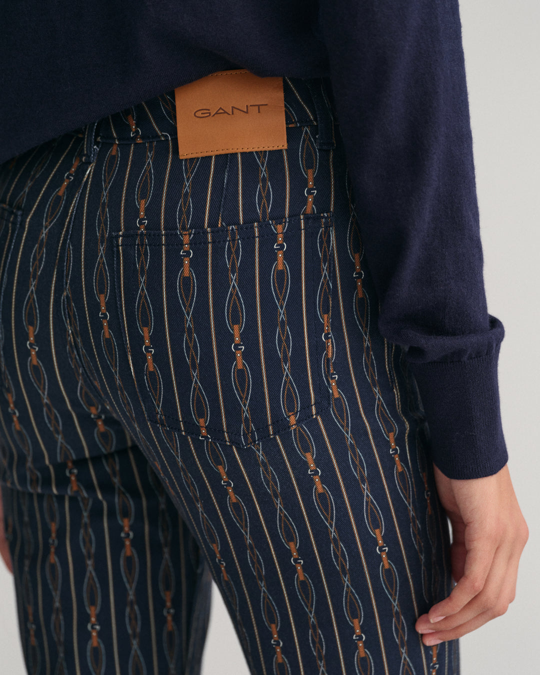 GANT Rope Stripe Cropped Flare Jeans/Traperice 4100203