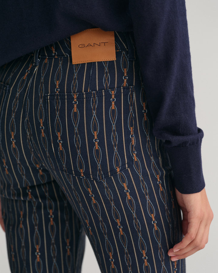 GANT Rope Stripe Cropped Flare Jeans/Traperice 4100203