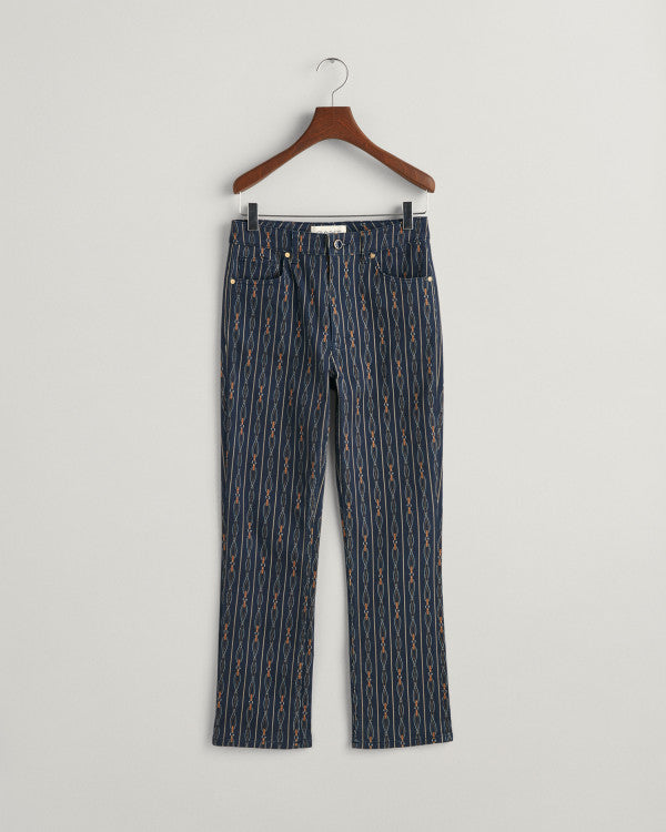 GANT Rope Stripe Cropped Flare Jeans/Traperice 4100203
