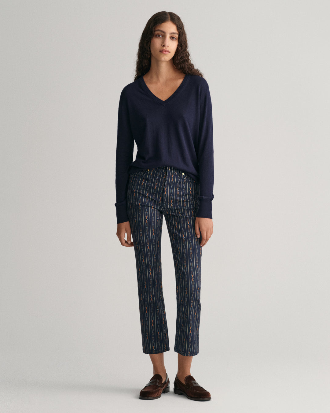 GANT Rope Stripe Cropped Flare Jeans/Traperice 4100203