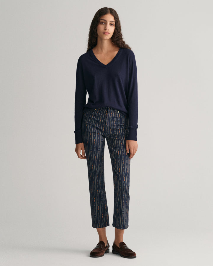GANT Rope Stripe Cropped Flare Jeans/Traperice 4100203