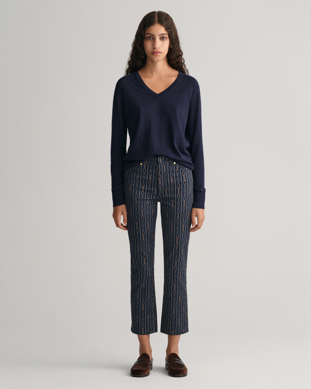 GANT Rope Stripe Cropped Flare Jeans/Traperice 4100203