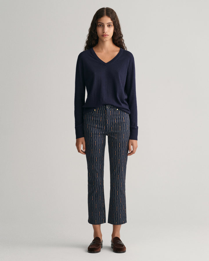 GANT Rope Stripe Cropped Flare Jeans/Traperice 4100203
