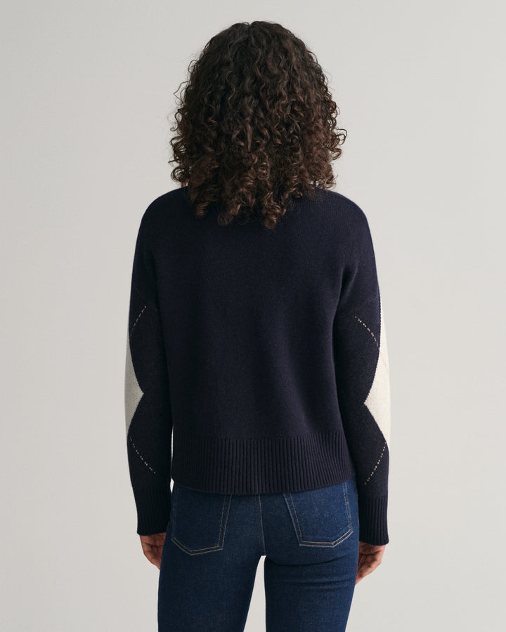 GANT Superfine Argyle C-Neck/Pulover 4802142